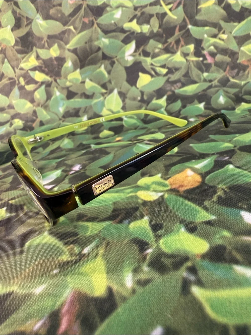 kate spade Brown Front with Lime Green Rim Cat-Eye Glasses